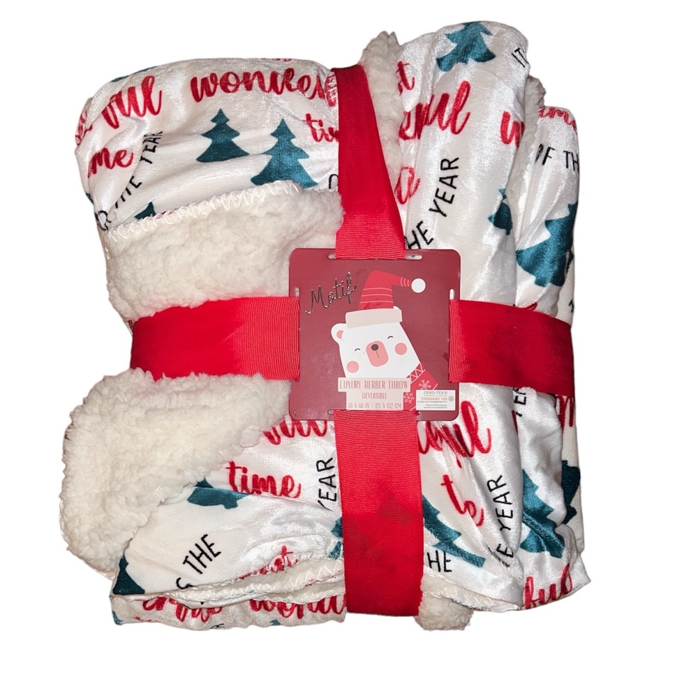 Motif Holiday Luxury Berber Reversible Throw